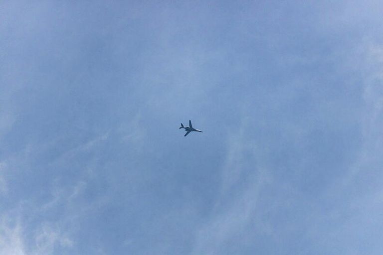 Тяжелый бомбардировщик ВВС США B-1 во время учений Spring Storm в Эстонии