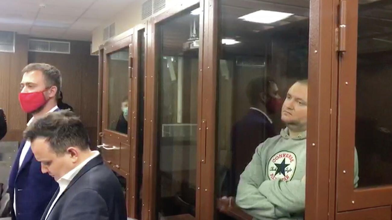 Основатель паблика Омбудсмен полиции Владимир Воронцов в суде. Кадр видео Основатель паблика Омбудсмен полиции Владимир Воронцов в суде. Кадр видео - РИА Новости, 1920, 02.08.2022