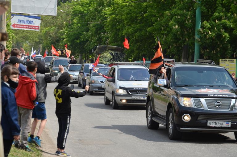 Автопробег к 75-ой годовщине Победы в ВОВ в Луганске