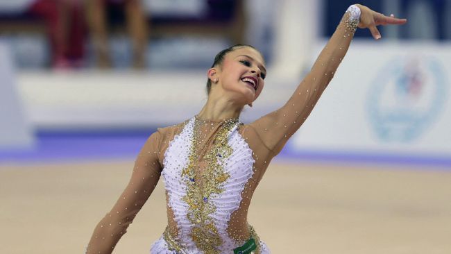 Александра Солдатова во время выступления на чемпионате мира в Измире. 2014 год. Александра Солдатова во время выступления на чемпионате мира в Измире. 2014 год.