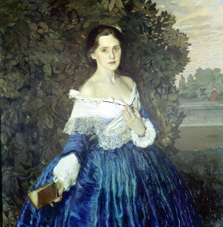Репродукция картины Дама в голубом (Портрет Е. М. Мартыновой), 1897-1900. Художник Константин Андреевич Сомов (1869-1939). Оригинал картины хранится в Государственной Третьяковской галерее. Репродукция картины Дама в голубом (Портрет Е. М. Мартыновой), 1897-1900. Художник Константин Андреевич Сомов (1869-1939). Оригинал картины хранится в Государственной Третьяковской галерее.