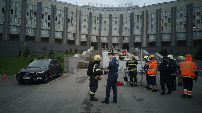 Пожар в больнице Святого Георгия в Санкт-Петербурге Пожар в больнице Святого Георгия в Санкт-Петербурге