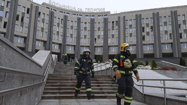 Пожар в больнице Святого Георгия в Санкт-Петербурге Пожар в больнице Святого Георгия в Санкт-Петербурге