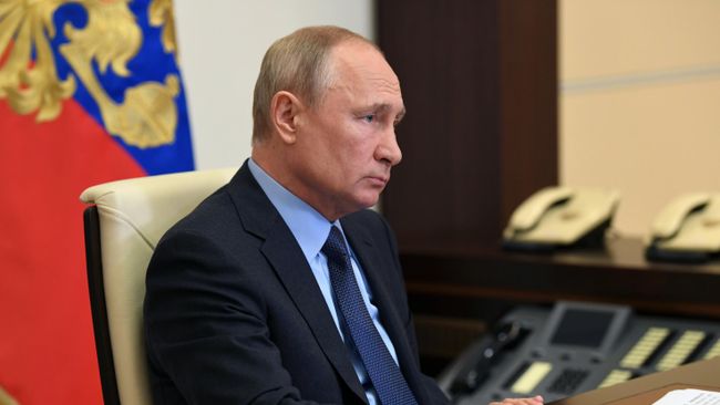 Президент РФ Владимир Путин в режиме видеоконференции совещание о развитии генетических технологий в РФ