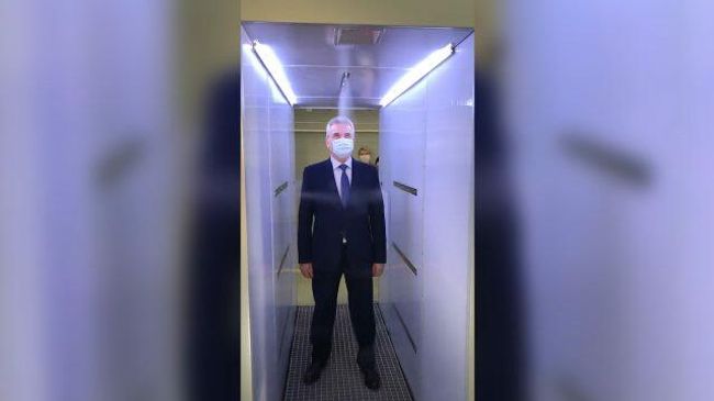Пензенский губернатор протестировал туннель для дезинфекции Пензенский губернатор протестировал туннель для дезинфекции
