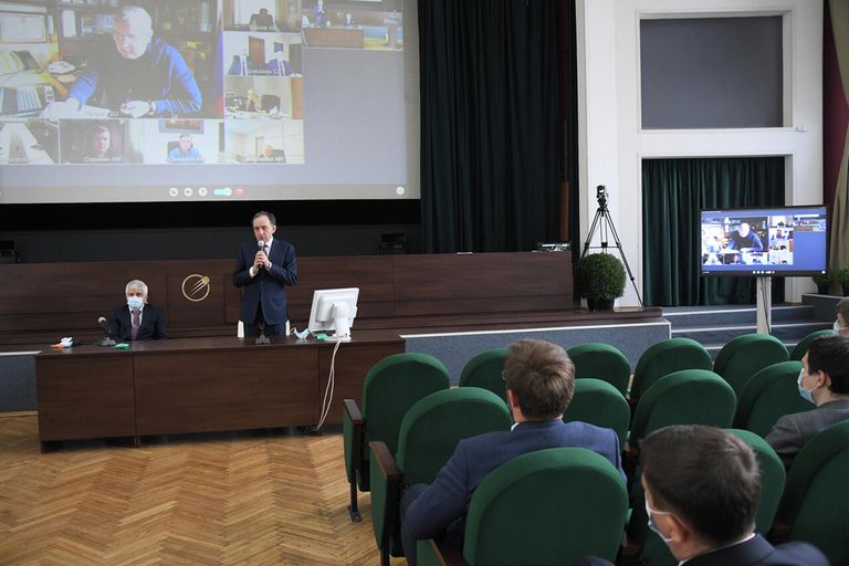 Церемония представления исполняющего обязанности генерального директора Ракетно-космической корпорации Энергия имени С. П. Королёва Игоря Озара Церемония представления исполняющего обязанности генерального директора Ракетно-космической корпорации Энергия имени С. П. Королёва Игоря Озара