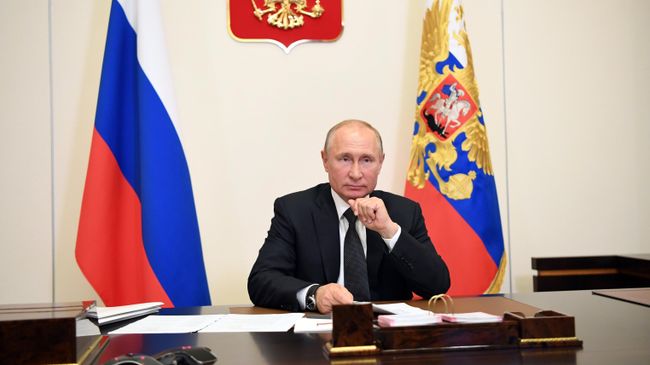 Президент РФ Владимир Путин проводит в режиме видеоконференции совещание Президент РФ Владимир Путин проводит в режиме видеоконференции совещание