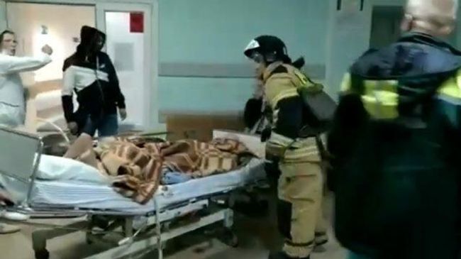 Кадры с места пожара в Зеленодольске Кадры с места пожара в Зеленодольске
