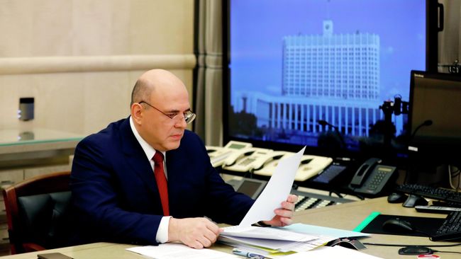 Председатель правительства РФ Михаил Мишустин проводит совещание с вице-премьерами РФ в режиме видеоконференции