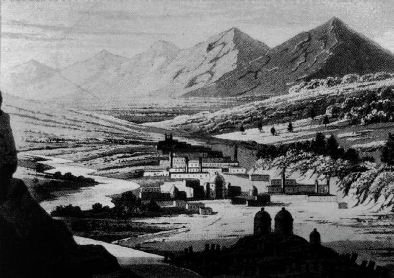 Город Сулеймания на гравюре 1900-х годов Город Сулеймания на гравюре 1900-х годов