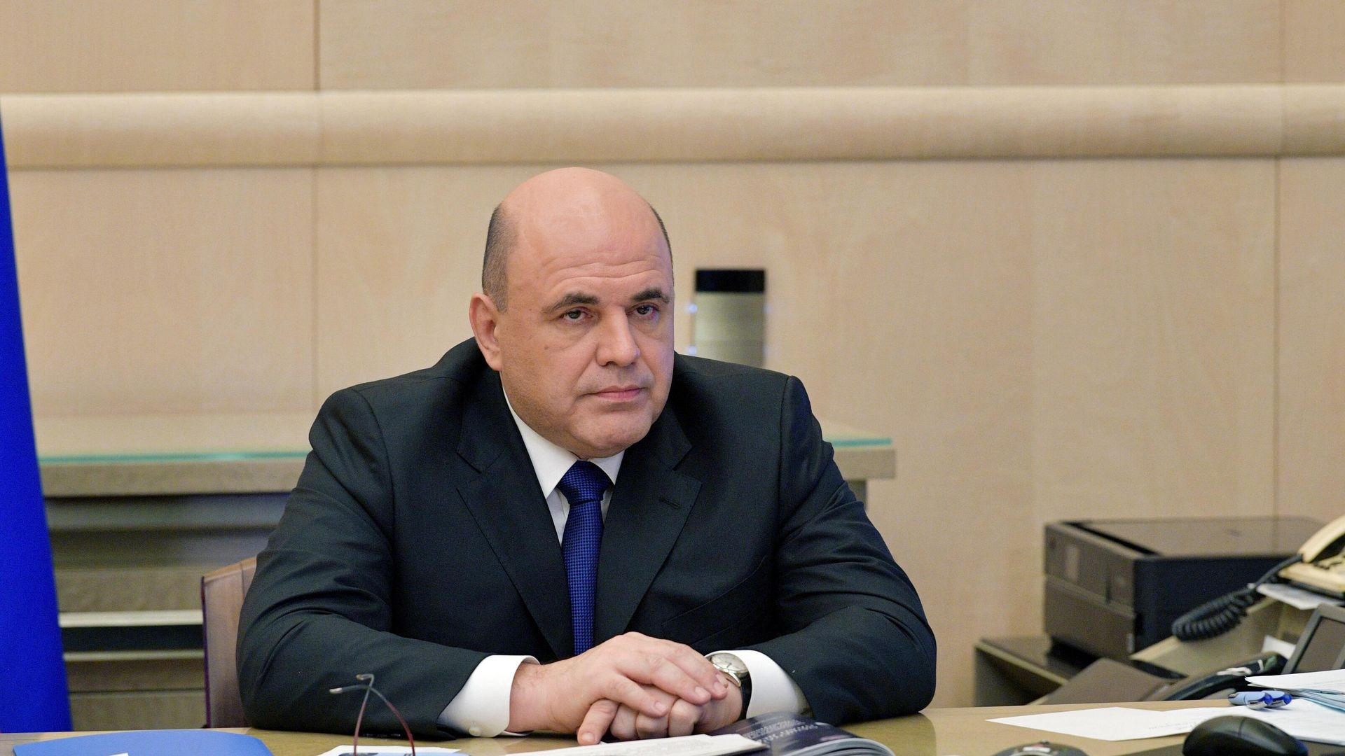 Председатель правительства РФ Михаил Мишустин во время встречи с президентом РФ Владимиром Путиным в режиме видеоконференции Председатель правительства РФ Михаил Мишустин во время встречи с президентом РФ Владимиром Путиным в режиме видеоконференции - РИА Новости, 1920, 27.01.2025