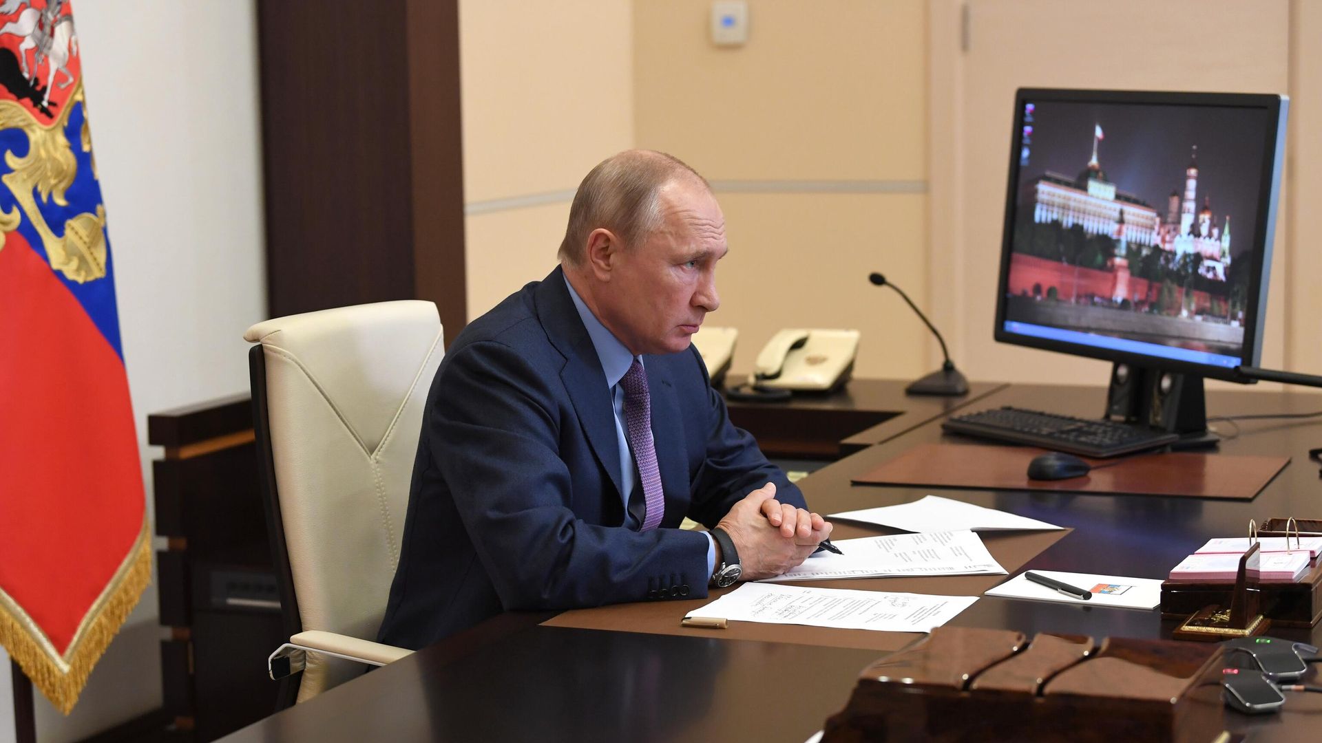 Президент РФ Владимир Путин проводит в режиме видеоконференции совещание о мерах по ликвидации разлива дизельного топлива в Красноярском крае - РИА Новости, 1920, 03.06.2020