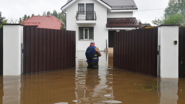 Подтопленный дачный участок в Московской области