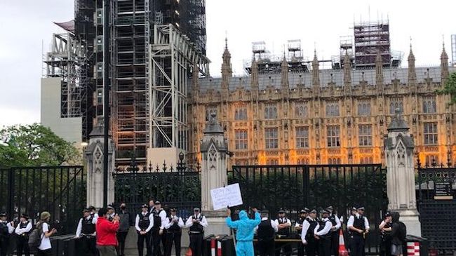 Акция протеста в Лондоне в память Джорджа Флойда Акция протеста в Лондоне в память Джорджа Флойда