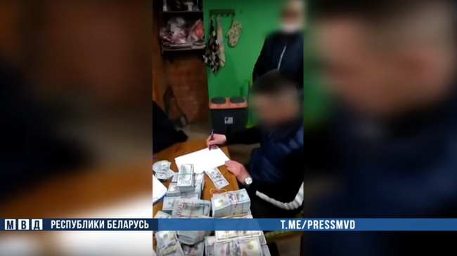 Изъятие денег во время обыска на даче матери белорусского блогера Тихановского Изъятие денег во время обыска на даче матери белорусского блогера Тихановского