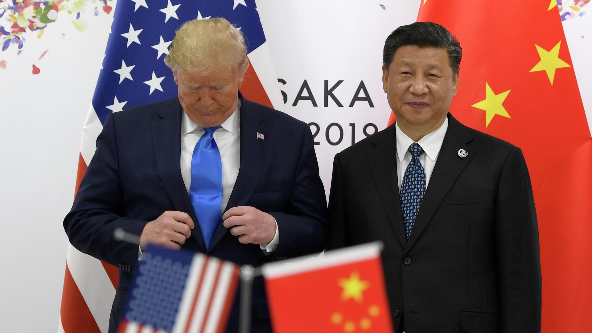 Президент США Дональд Трамп и председатель КНР Си Цзиньпин Президент США Дональд Трамп и председатель КНР Си Цзиньпин - РИА Новости, 1920, 15.10.2020