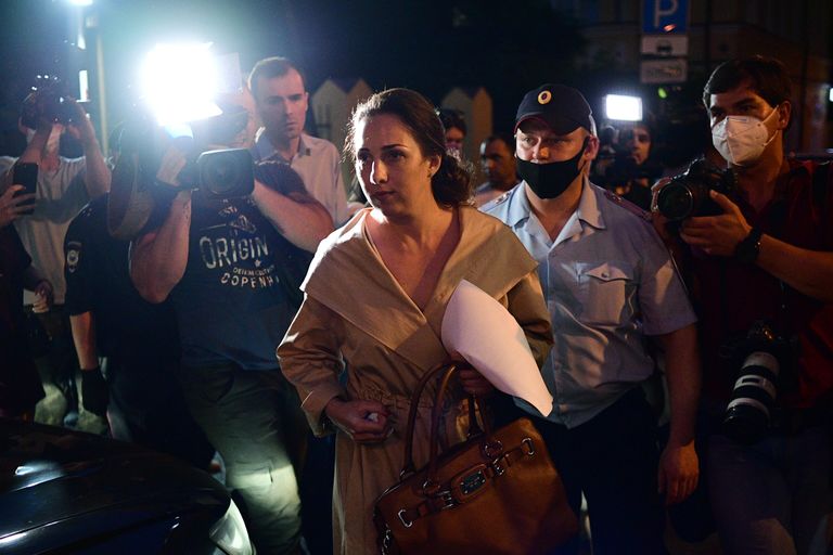 Адвокат актёра Михаила Ефремова Елизавета Шаргородская после заседания Таганского суда Адвокат актёра Михаила Ефремова Елизавета Шаргородская после заседания Таганского суда