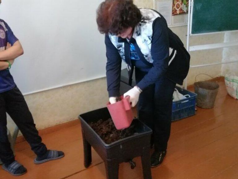 Работа с дождевыми червями 