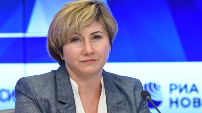 И.о. директора ФГАНУ Социоцентр Надежда Полихина во время видеомоста в ММПЦ МИА Россия сегодня