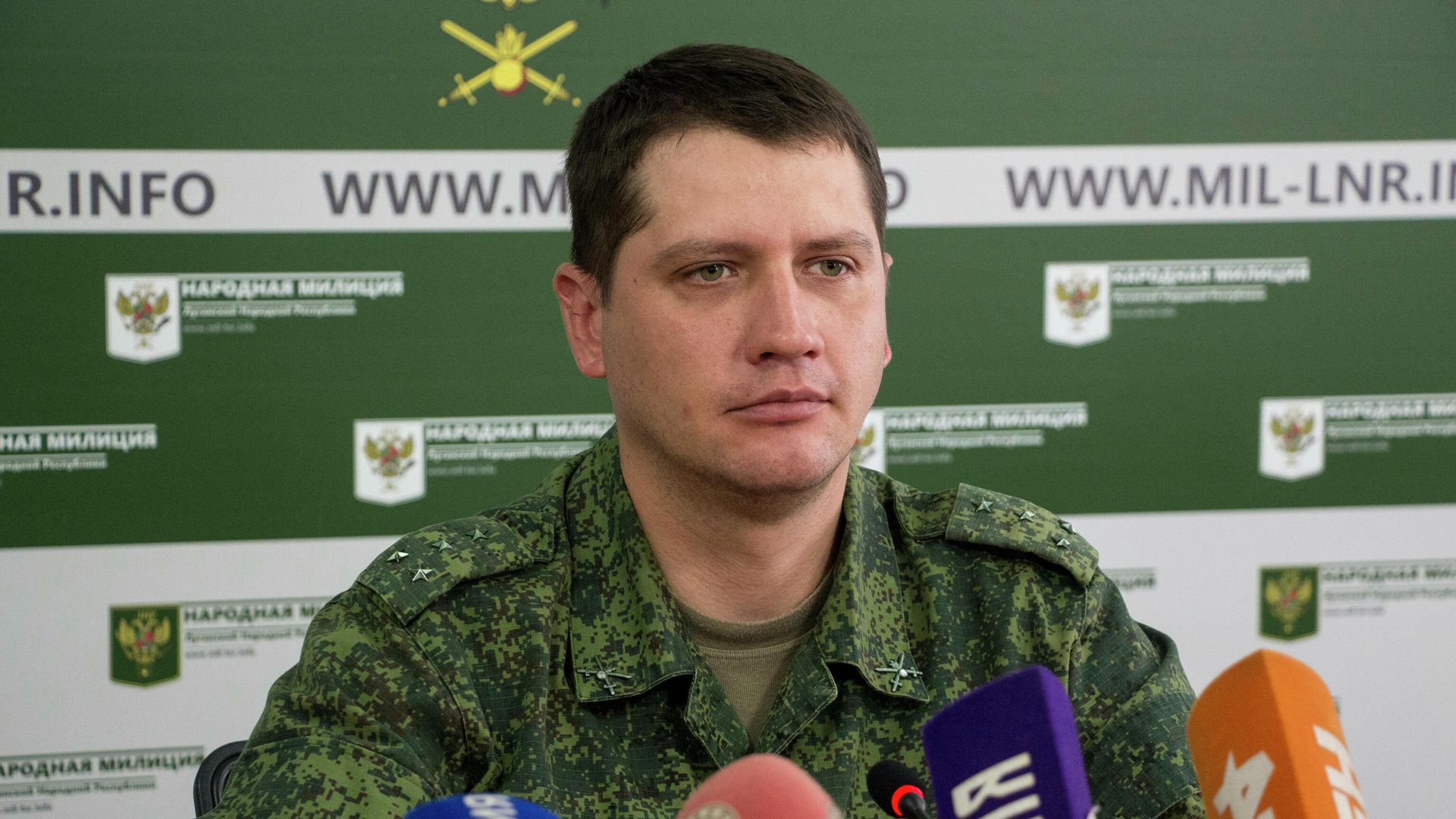 Официальный представитель Народной милиции ЛНР Яков Осадчий Официальный представитель Народной милиции ЛНР Яков Осадчий - РИА Новости, 1920, 15.04.2021
