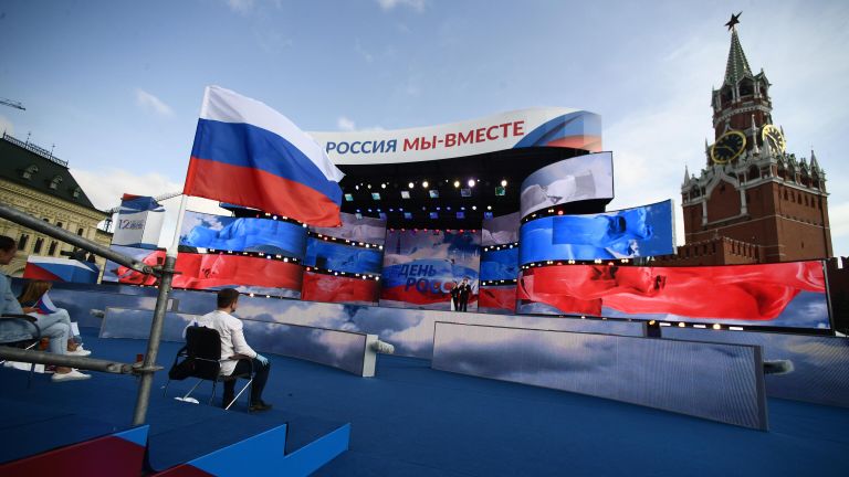 Праздничный концерт Мы - вместе! на Красной площади в Москве, посвященный празднованию Дня России Праздничный концерт Мы - вместе! на Красной площади в Москве, посвященный празднованию Дня России