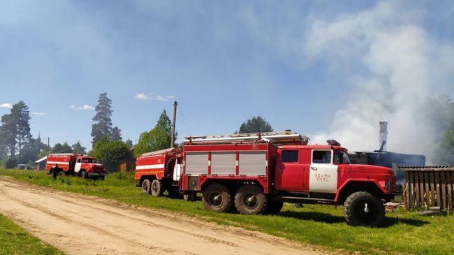 Пожар в частном жилом доме в Вохомском районе Костромской области Пожар в частном жилом доме в Вохомском районе Костромской области