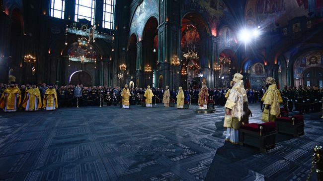 Церемония освящения главного храма Вооруженных сил РФ в парке Патриот в Московской области Церемония освящения главного храма Вооруженных сил РФ в парке Патриот в Московской области