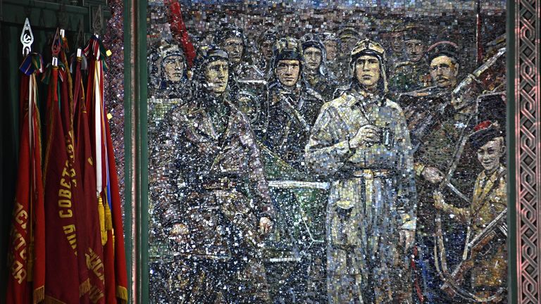 Мозаичное панно главного храма Вооруженных сил РФ в парке Патриот в Московской области Мозаичное панно главного храма Вооруженных сил РФ в парке Патриот в Московской области