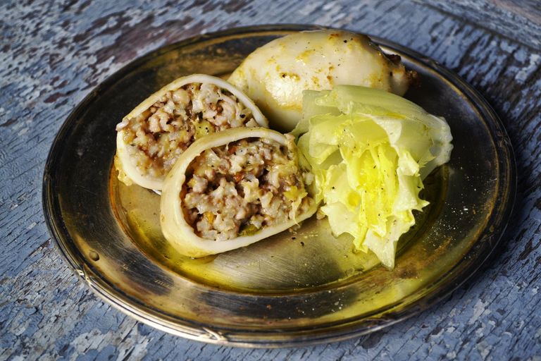 Фаршированный кальмар
