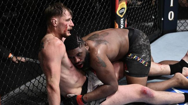 Бойцы MMA Александр Волков (слева) и Кёртис Блейдс Бойцы MMA Александр Волков (слева) и Кёртис Блейдс