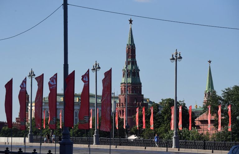 Украшение Москвы к параду Победы