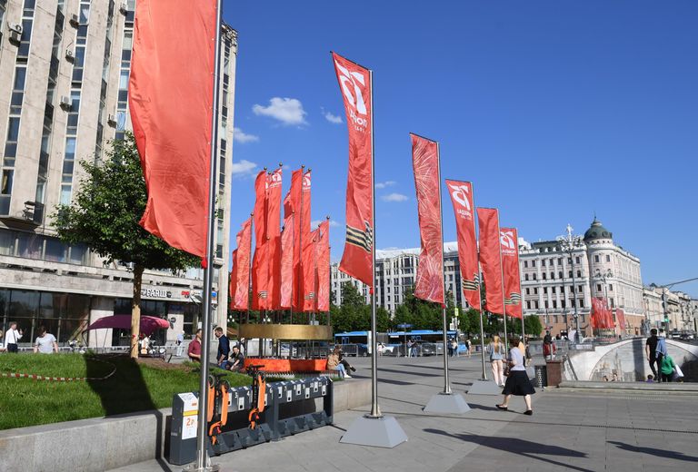 Украшение Москвы к параду Победы