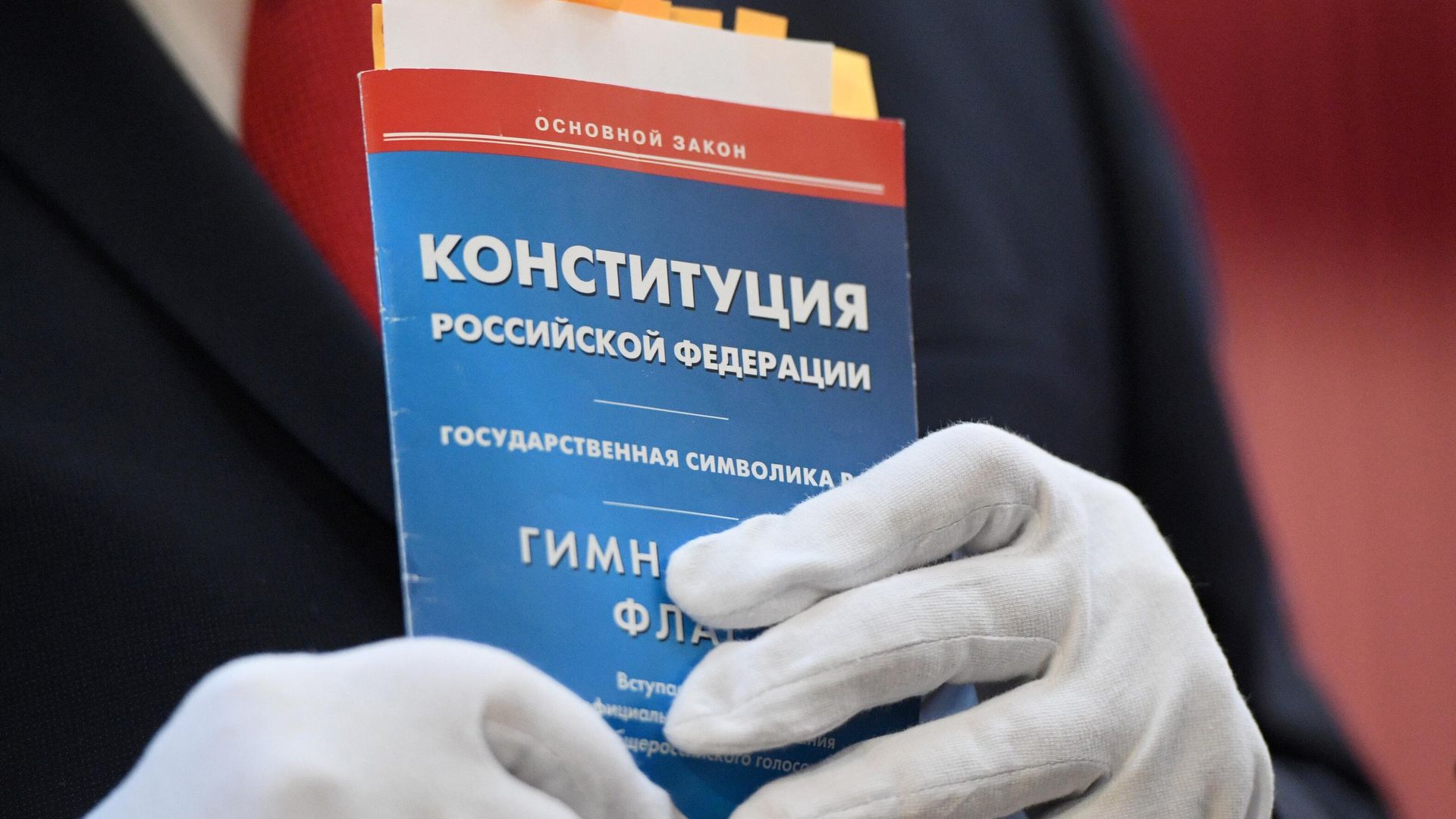 Брошюра с текстом Конституции РФ в руках лидера ЛДПР Владимира Жириновского во время голосования по вопросу принятия поправок в Конституцию РФ  - РИА Новости, 1920, 12.12.2020
