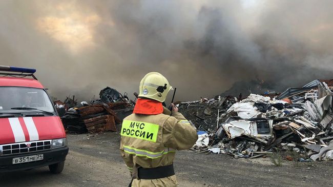 Пожар на полигоне ТБО в Норильске Пожар на полигоне ТБО в Норильске