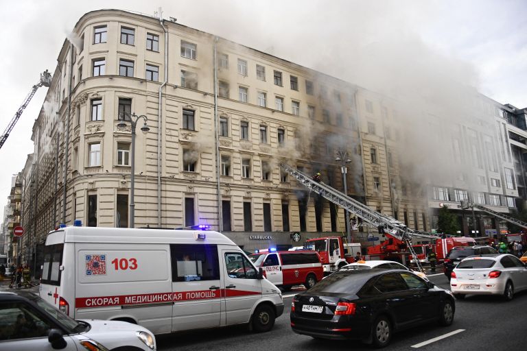 Пожар в центре Москвы Пожар в центре Москвы