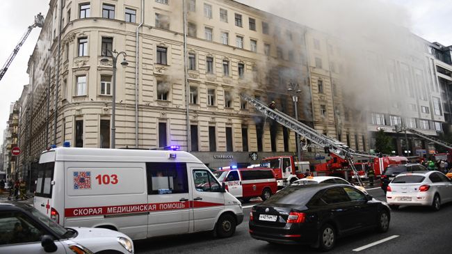 Пожар в центре Москвы Пожар в центре Москвы