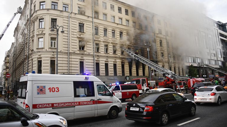 Пожар в центре Москвы Пожар в центре Москвы