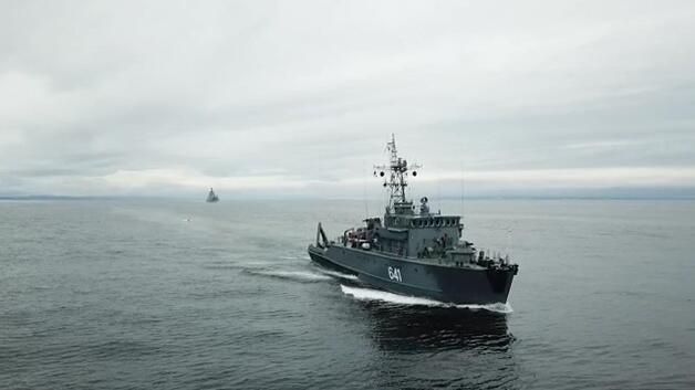 Малый корабль ВМФ РФ на учениях в Баренцевом море Малый корабль ВМФ РФ на учениях в Баренцевом море - РИА Новости, 1920, 01.08.2020