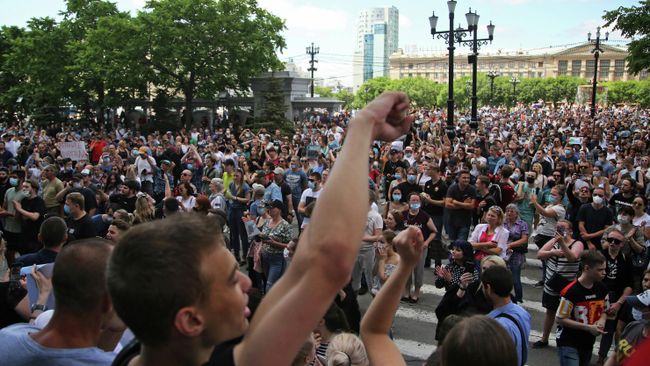 Митинг в Хабаровске в поддержку Сергея Фургала