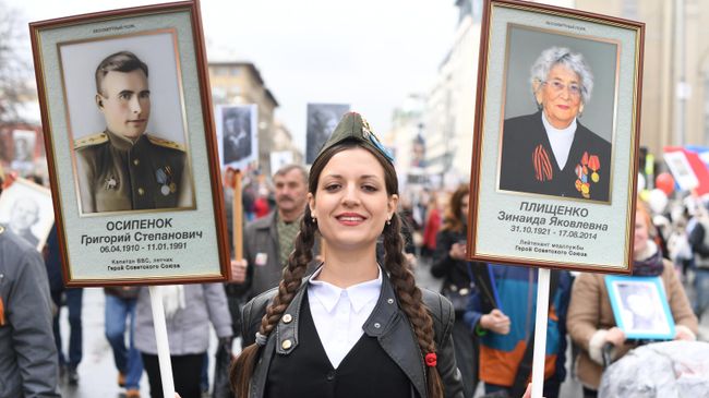Акция Бессмертный полк в Москве