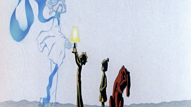 Кадр из мультипликационного фильма Синяя птица (Союзмультфильм 1970 год). По мотивам одноименной пьесы-сказки Мориса Метерлинка. Режиссер Василий Ливанов