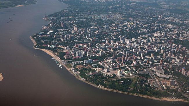 Вид на Хабаровск и реку Амур