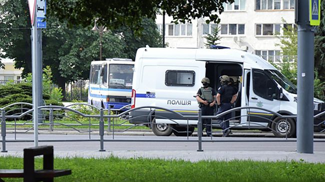 Место захвата заложников в Луцке Место захвата заложников в Луцке