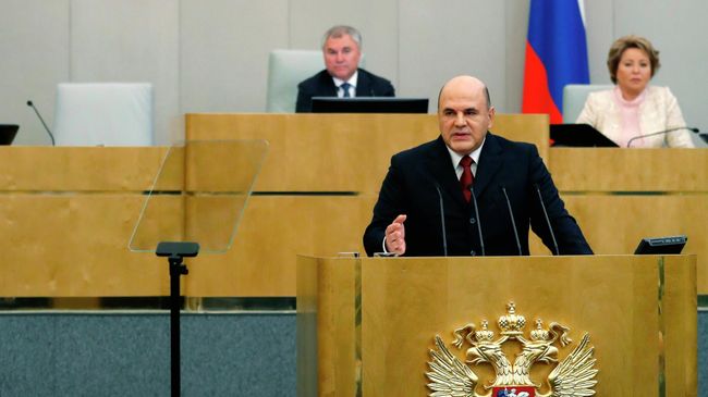 Премьер-министр РФ Михаил Мишустин выступает в Государственной думе РФ с отчетом о работе правительства за 2019 год Премьер-министр РФ Михаил Мишустин выступает в Государственной думе РФ с отчетом о работе правительства за 2019 год