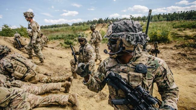 Американские военные во время учений