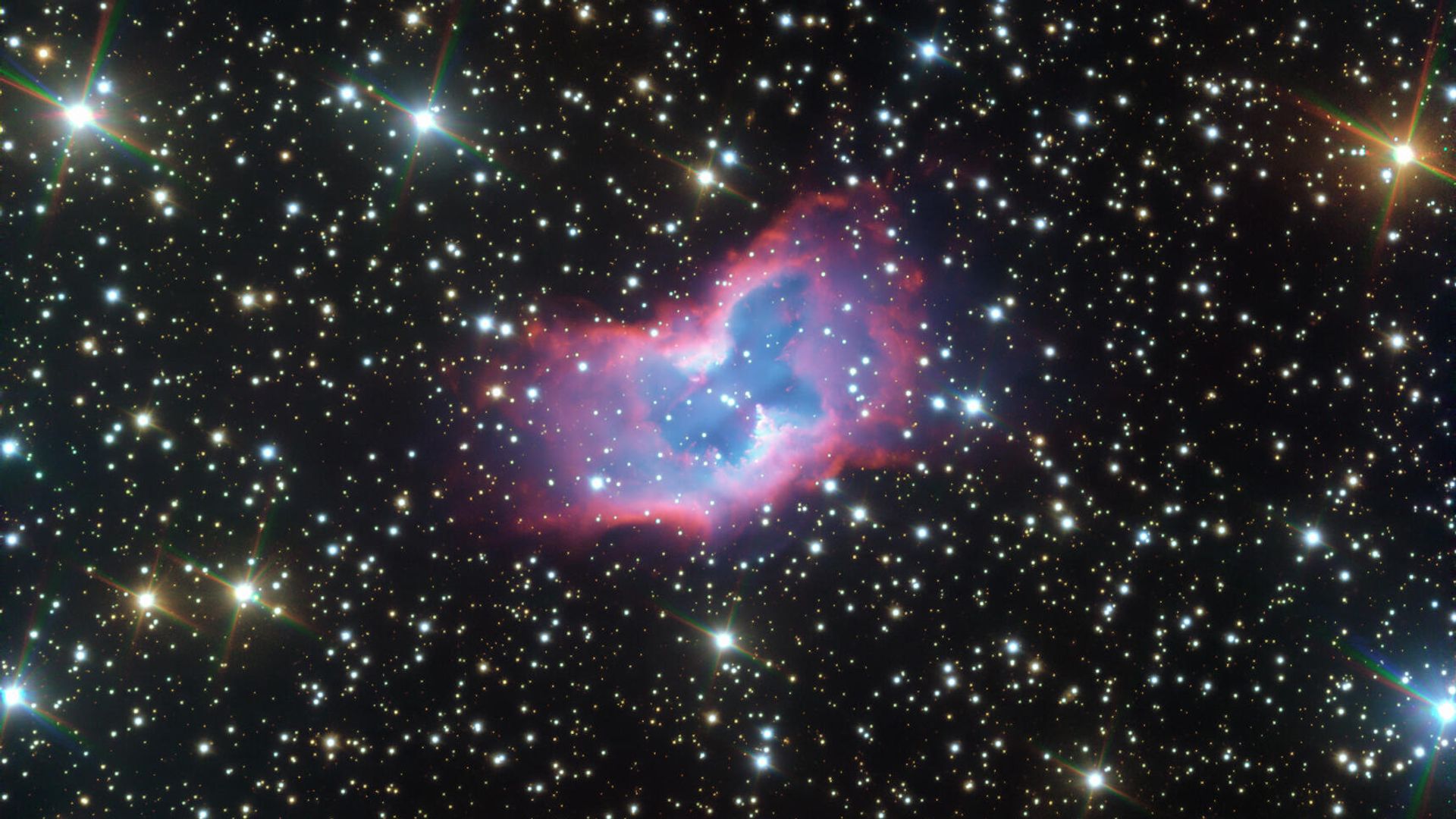 Снимок планетарной туманности NGC 2899, сделанный на Очень большом телескопе ESO Снимок планетарной туманности NGC 2899, сделанный на Очень большом телескопе ESO - РИА Новости, 1920, 30.07.2020