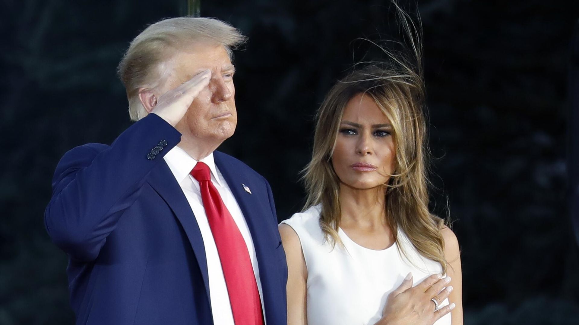 Президент США Дональд Трамп с супругой Меланьей в Вашингтоне на праздновании Дня независимости США - РИА Новости, 1920, 08.11.2020