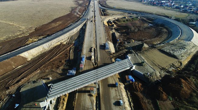 Строительство развязки четвертого пускового комплекса Центральной кольцевой автомобильной дороги