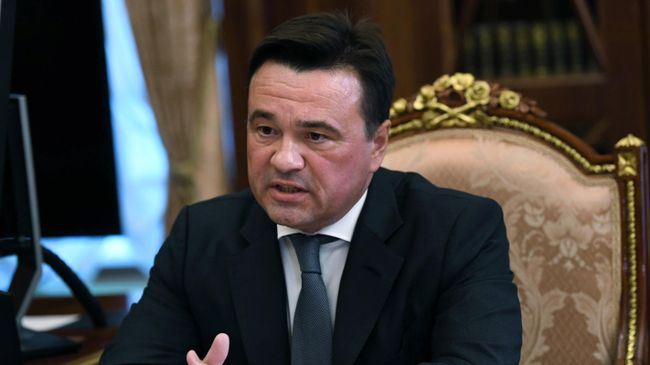 Губернатор Московской области Андрей Воробьев во время встречи в Кремле с президентом РФ Владимиром Путиным