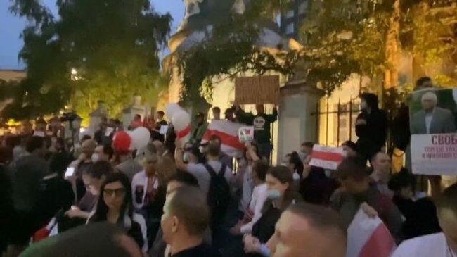 Ситуация около посольства Белоруссии в Москве Ситуация около посольства Белоруссии в Москве